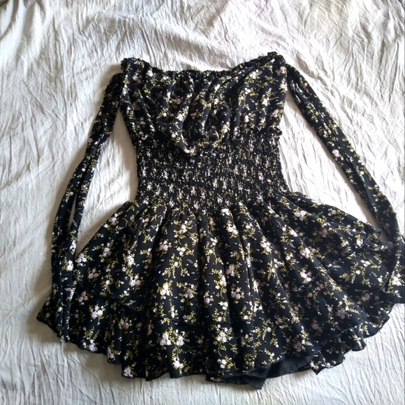 Forever 21 | Other | Floral Swiss Dot Skort Romper | Poshmark